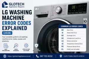 LG washing machine error codes guide and solution by Glotech Appliance
