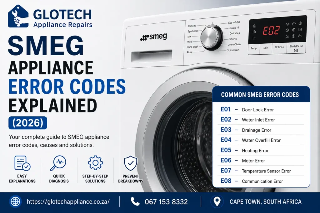 SMEG appliance error codes guide for washing machines dishwashers ovens and fridges