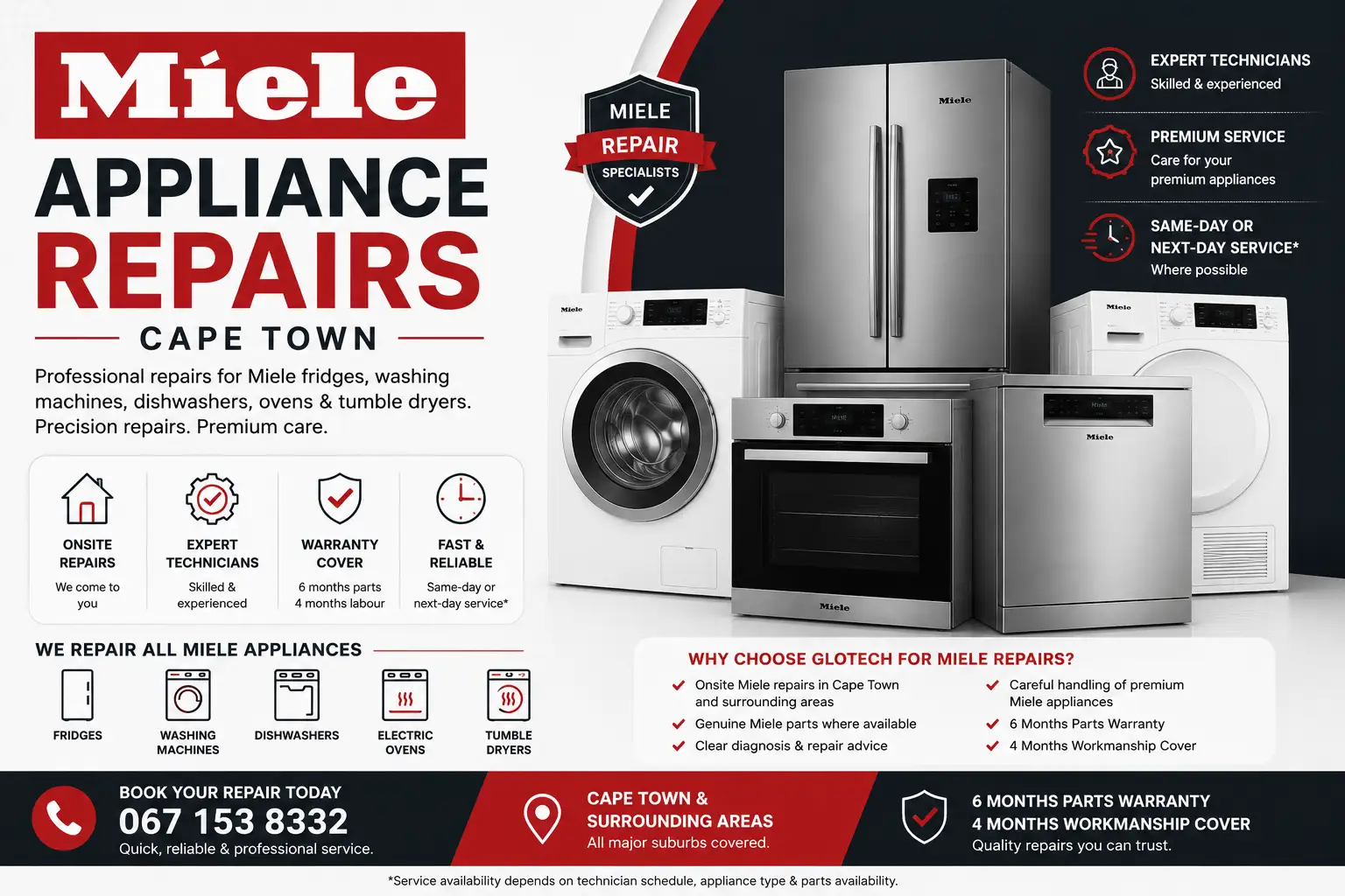 Miele appliance repair services in Cape Town